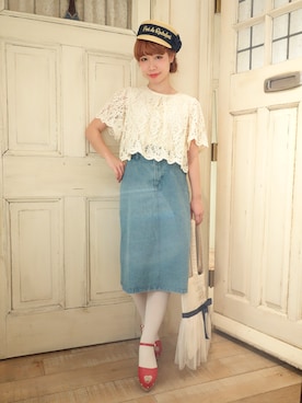 「F i.n.t（フィント）のアイテム（キャップ）」を使った、F i.n.tさん（レディース・153cm）の春コーディネート