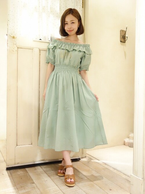 ランキング1位獲得 シンガポール発love Bonito フリルオフショルワンピlavender リアルサープラス