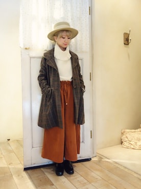「F i.n.t（フィント）のアイテム（その他アウター）」を使った、F i.n.tさん（レディース・150cm）の冬コーディネート