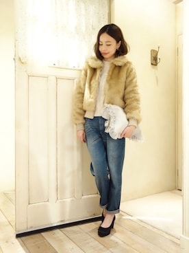 「F i.n.t（フィント）のアイテム（ブルゾン）」を使った、F i.n.tさん（レディース・157cm）の冬コーディネート