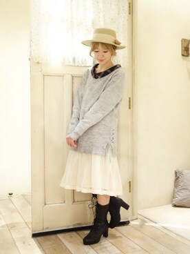 「gray」｜「アイテム（その他）」を使った、F i.n.tさん（レディース・150cm）の冬コーディネート