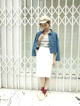 「F i.n.t（フィント）のアイテム（その他アウター）」を使った、F i.n.tさん（レディース・158cm）の春コーディネート