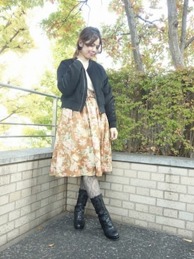 「 カジュアル」｜「アイテム（ジャケット/アウター）」を使った、F i.n.tさん（レディース・161cm）の秋コーディネート