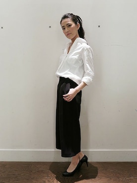 「オックスフォードシャツ」｜Akikoさん（レディース・167cm）の冬コーディネート