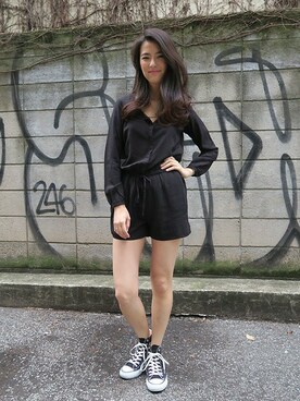 「GAP（ギャップ）のアイテム（オールインワン・サロペット）」を使った、Akikoさん（レディース・167cm）の春コーディネート