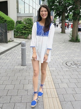 「GAP（ギャップ）のアイテム（シューズ）」を使った、Akikoさん（レディース・167cm）の夏コーディネート