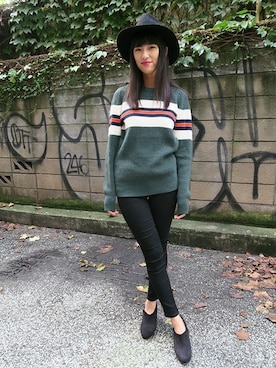 「GAP（ギャップ）のアイテム（ニット/セーター）」を使った、Akikoさん（レディース・167cm）の秋コーディネート