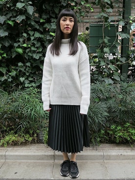 「GAP（ギャップ）のアイテム（ニット/セーター）」を使った、Akikoさん（レディース・167cm）の秋コーディネート