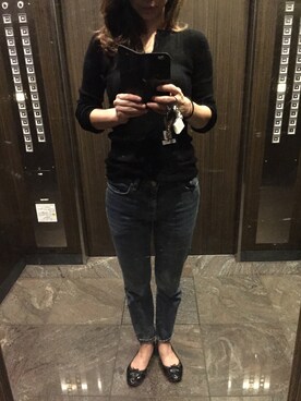「おさんぽスタイル」｜「アイテム（バレエシューズ）」を使った、rieさん（レディース・153cm）の秋コーディネート