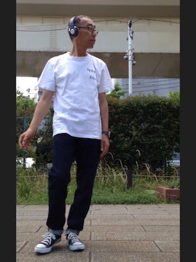 「Tシャツ×デニム」｜「アイテム（CD）」を使った、nabuさん（メンズ・165cm）の夏コーディネート