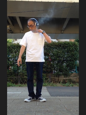 「Tシャツ×デニム」｜「アイテム（CD）」を使った、nabuさん（メンズ・165cm）の夏コーディネート