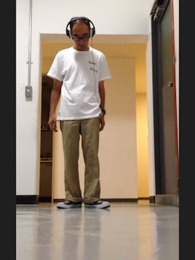 「ワークパンツ」｜「アイテム（CD）」を使った、nabuさん（メンズ・165cm）の秋コーディネート