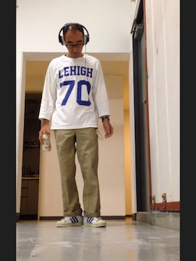 「ワークパンツ」｜「アイテム（CD）」を使った、nabuさん（メンズ・165cm）の秋コーディネート