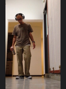 「ワークパンツ」｜「アイテム（CD）」を使った、nabuさん（メンズ・165cm）の秋コーディネート