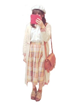 「レトロ」｜「アイテム（カバーオール）」を使った、sまりー＊+°さん（レディース・161cm）の春コーディネート