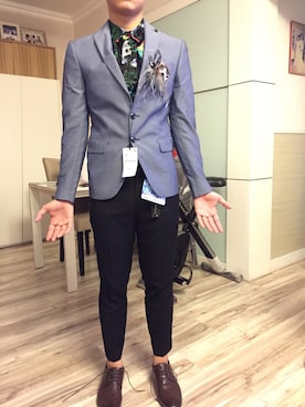 「G2000 （ジートゥサウザンド）のアイテム（パンツ）」を使った、Karlさん（メンズ・173cm）の冬コーディネート