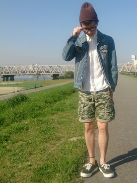 「Paul Smith（ポールスミス）のアイテム（デニムジャケット）」を使った、matsu★さん（メンズ・167cm）の春コーディネート