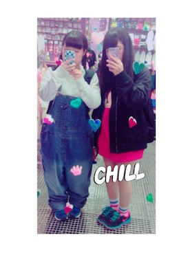 「red」｜「アイテム（ミリタリージャケット）」を使った、ゆみみさん（レディース・148cm）の秋コーディネート