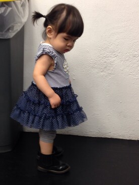 「Carter's（カーターズ）のアイテム（ワンピース/ドレス）」を使った、Ginnyさん（キッズ・80cm）の秋コーディネート