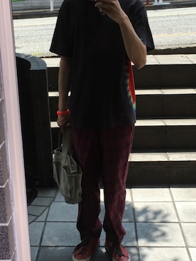 「CABANE de ZUCCa（カバンドズッカ）のアイテム（アクセサリー）」を使った、健太郎さん（メンズ・179cm）の夏コーディネート
