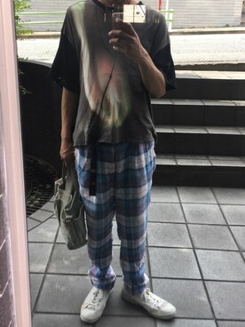 「Quesorvel（キソヴェル）のアイテム」を使った、健太郎さん（メンズ・179cm）の夏コーディネート