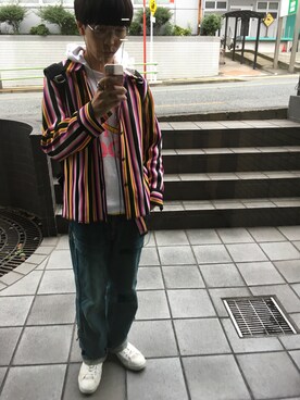 「VANDALIZE（ヴァンダライズ）のアイテム（ジャケット/アウター）」を使った、健太郎さん（メンズ・179cm）の秋コーディネート