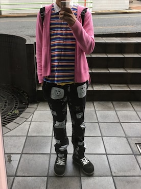 「VANDALIZE（ヴァンダライズ）のアイテム（トップス）」を使った、健太郎さん（メンズ・179cm）の秋コーディネート