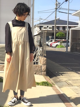 「CONVERSE（コンバース）のCONVERSE コンバース ジャック パーセル / JACK PURCEL（スニーカー）」を使った、okaさん（レディース・150cm）の春コーディネート