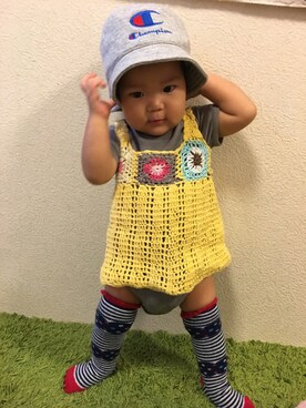 「3姉妹」｜Ariiiさん（キッズ・70cm）の秋コーディネート
