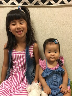「アイテム（キャミソール）」を使った、Ariiiさん（キッズ・120cm）の秋コーディネート