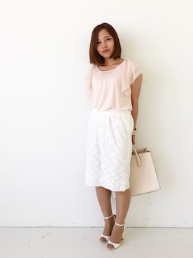 「ぽっちゃり、夏」｜「アイテム（腕時計）」を使った、ayapiさん（レディース・156cm）の春コーディネート