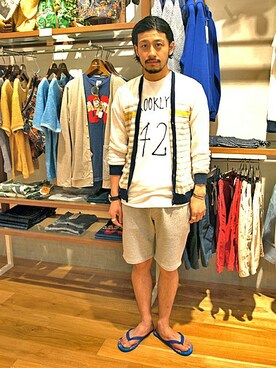 「マリン」｜FREDY&GLOSTERさん（メンズ・170cm）の夏コーディネート