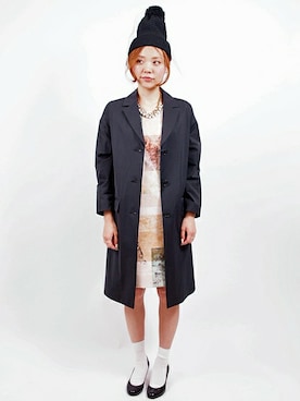 「アイテム（その他アウター、ブラック系）」を使った、FREDY&GLOSTERさん（レディース・161cm）の夏コーディネート