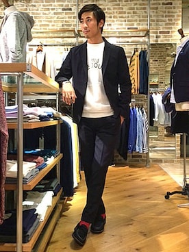 「ソックス」｜FREDY&GLOSTERさん（メンズ・175cm）の秋コーディネート