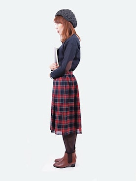 「膝丈スカート」｜FREDY&GLOSTERさん（レディース・162cm）の秋コーディネート