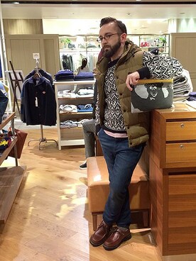 「FREDY&GLOSTER（フレディアンドグロスター）のアイテム（その他アウター）」を使った、FREDY&GLOSTERさん（メンズ・164cm）の秋コーディネート