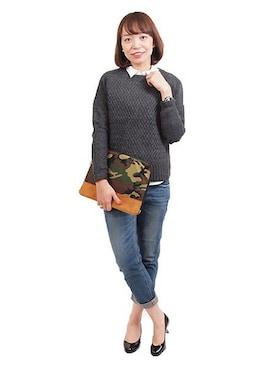 「LEE」｜FREDY&GLOSTERさん（レディース・162cm）の冬コーディネート