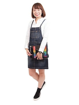 「インディゴデニム」｜FREDY&GLOSTERさん（レディース・162cm）の冬コーディネート