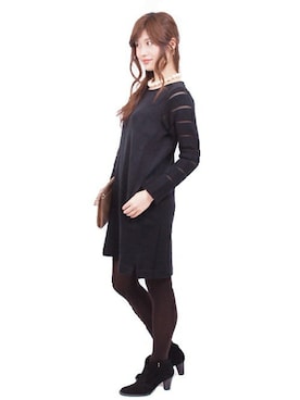 「パールアクセ」｜FREDY&GLOSTERさん（レディース・165cm）の冬コーディネート