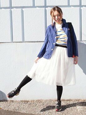 「FREDY&GLOSTER（フレディアンドグロスター）のアイテム（その他アウター）」を使った、FREDY&GLOSTERさん（レディース・161cm）の冬コーディネート