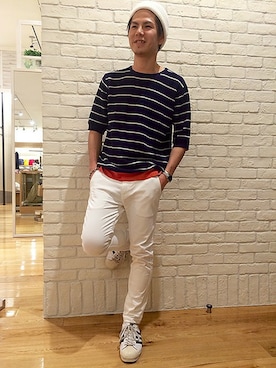 「マリン」｜FREDY&GLOSTERさん（メンズ・171cm）の春コーディネート