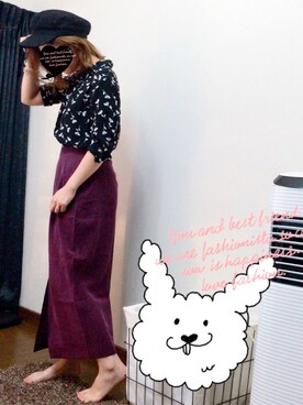 「FOREVER 21（フォーエバー トゥエンティーワン）のアイテム（シャツ/ブラウス、ブラック系）」を使った、まぁたんさん（レディース）の秋コーディネート