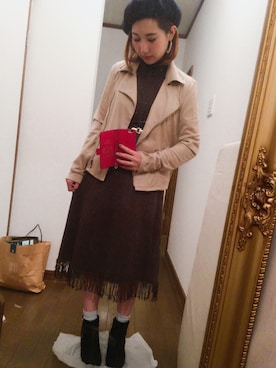 「chambre de charme（シャンブルドゥシャーム）のアイテム（ハンチング/ベレー帽）」を使った、まぁたんさん（レディース・152cm）の秋コーディネート