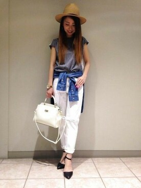 JEANASIS札幌ステラプレイス店STAFFさん（レディース・160cm）の夏コーディネート