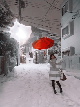 「URBAN RESEARCH ROSSO WOMEN（アーバンリサーチ　ロッソ）のアイテム（ノーカラージャケット）」を使った、たろーいもさん（レディース・153cm）の冬コーディネート