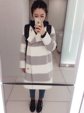 「URBAN RESEARCH ROSSO WOMEN（アーバンリサーチ　ロッソ）のアイテム（ノーカラージャケット）」を使った、たろーいもさん（レディース・153cm）の春コーディネート