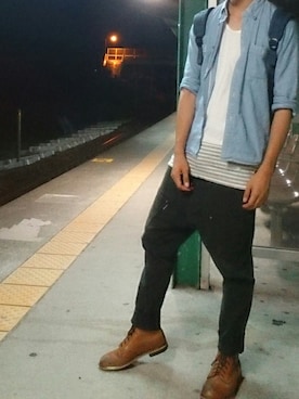 「chapter world（チャプターワールド）のアイテム（バックパック/リュック）」を使った、Shogo.Oさん（メンズ・177cm）の夏コーディネート