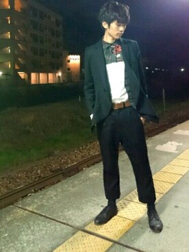 「JUN OKAMOTO（ジュンオカモト）のアイテム（パンツ）」を使った、Shogo.Oさん（メンズ・177cm）の春コーディネート