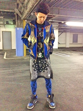 「アイテム（ジャージ）」を使った、RYUMAさん（メンズ・171cm）の冬コーディネート