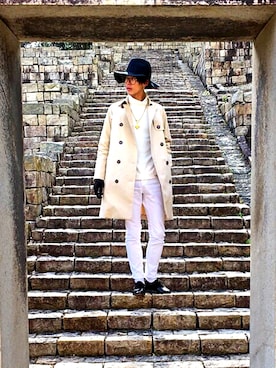 「chanel」｜「アイテム（トレンチコート）」を使った、RYUMAさん（メンズ・171cm）の冬コーディネート